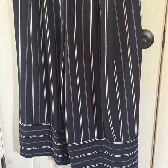 Jessica Howard Womens Navy Blue White Stripe Pantsuit Size 10 - Picture 4 of 15
